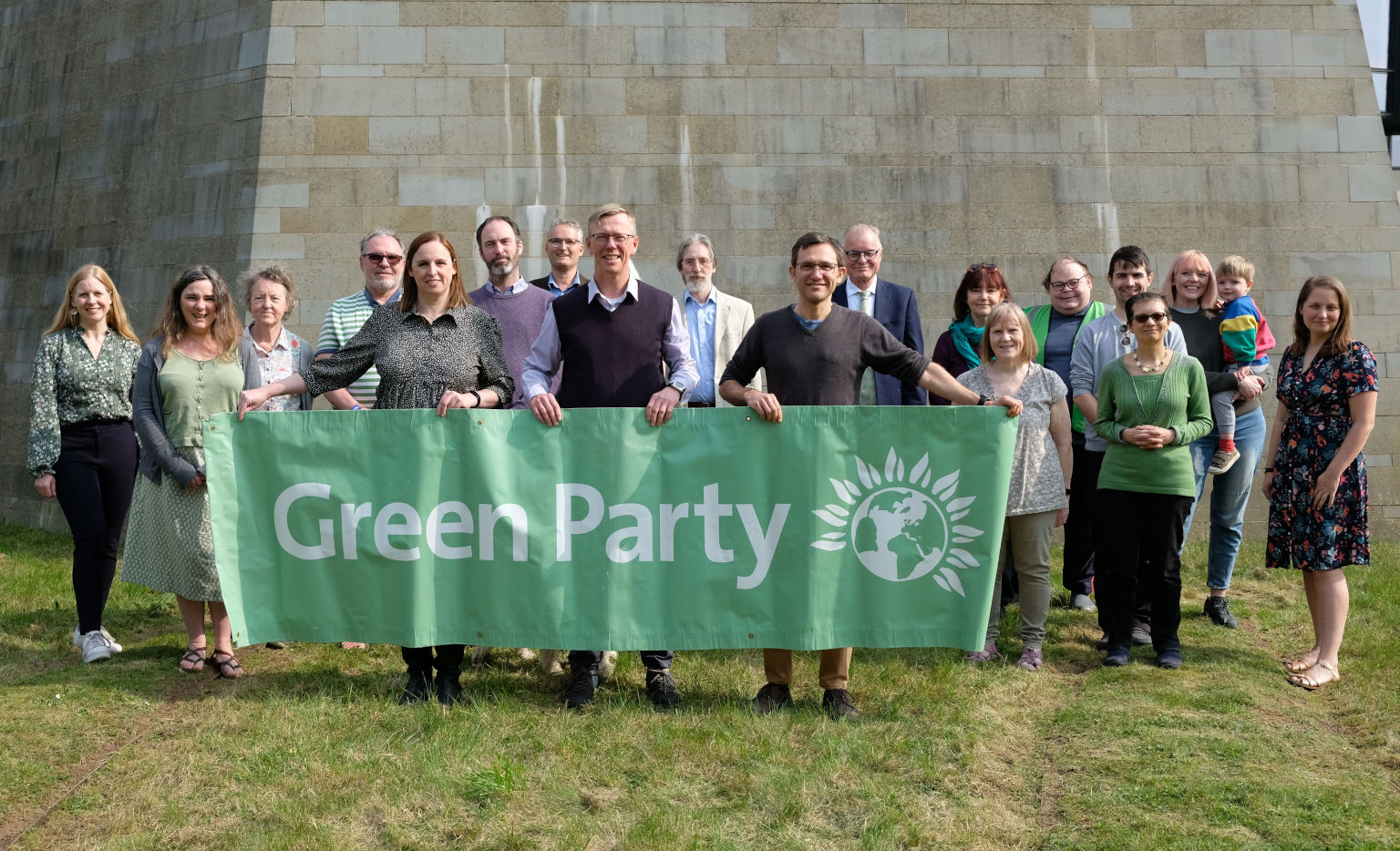 2022 Candidates with supporters and Green Party banner