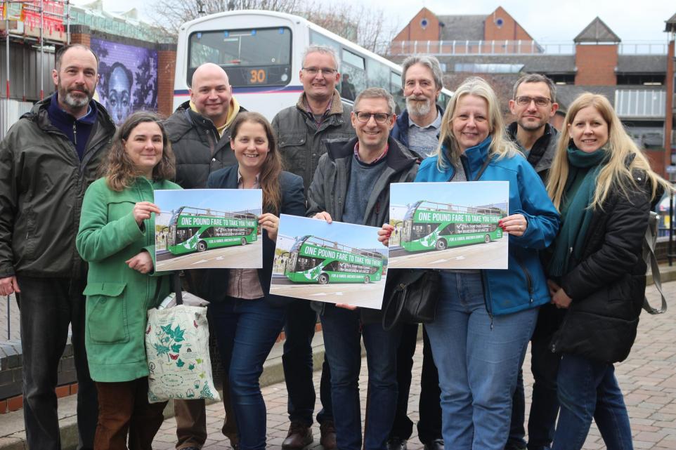 Worcester Greens call for introduction of £1 bus fares