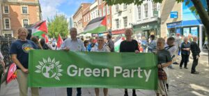 Green Pary members at anti-racism protest in Worcester